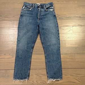 AGOLDE Riley High Rise Crop Jeans Size 26.
